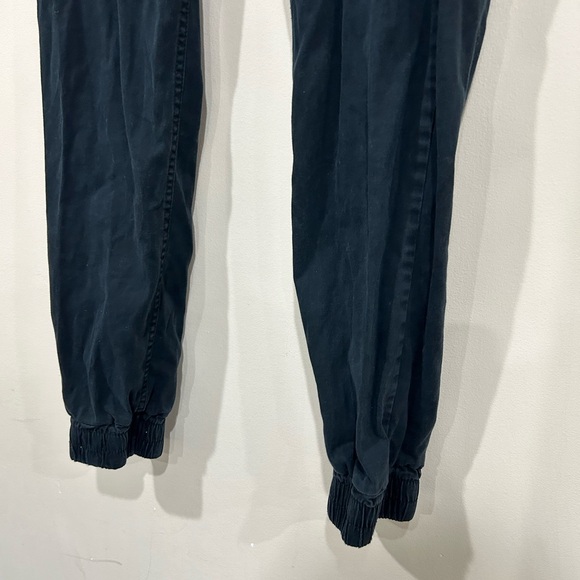Women navy cargo joggers pants size xs, elastic bottom - Picture 3 of 6